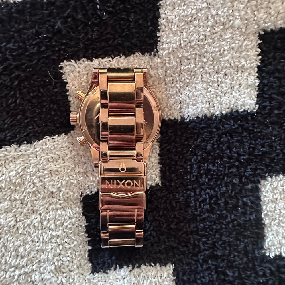 Nixon Rose Gold Chronograph Watch - Picture 6 of 7